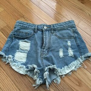 SHEIN ripped jeans shorts, size XS